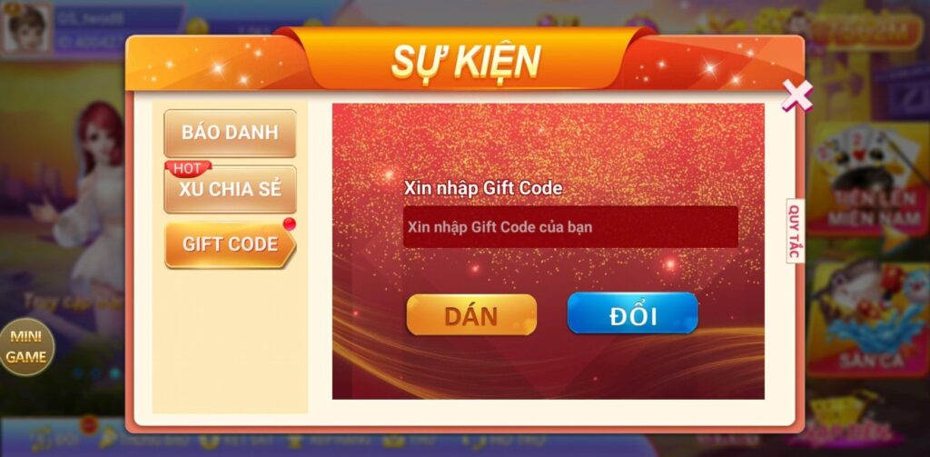 Sự kiện Giftcode 98Win